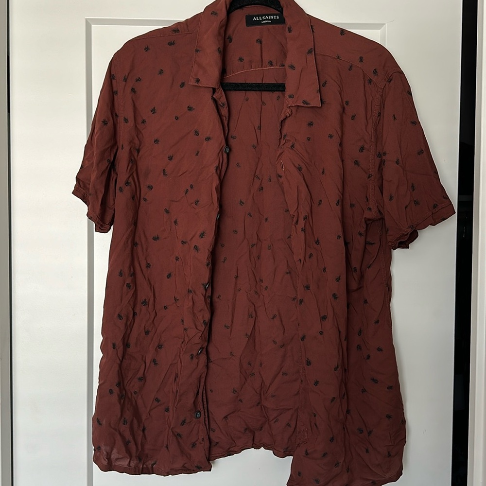 AllSaints Short Sleeve Button-Up Shirt